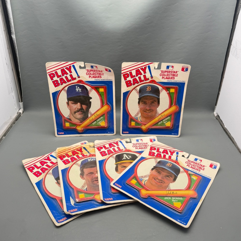 Play Ball Superstar Collectible Plaques Lot of 6 Includes Duplicates